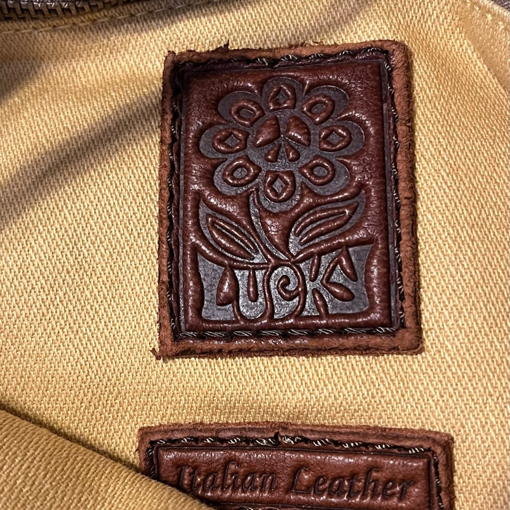 Lucky Brand Tan Embroidered Shoulder Bag - Picture 2 of 2